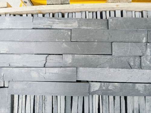 Плитка чёрная из натурального камня фасадная 30 см * 5 см, толщина 7 мм -30 мм купить в Сахалине